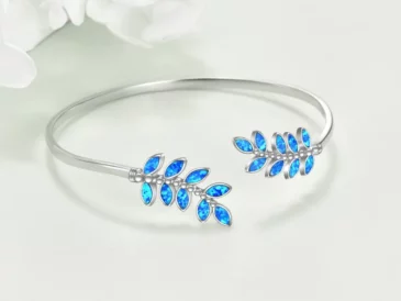 YFN Blue Opal Leaf Bracelet